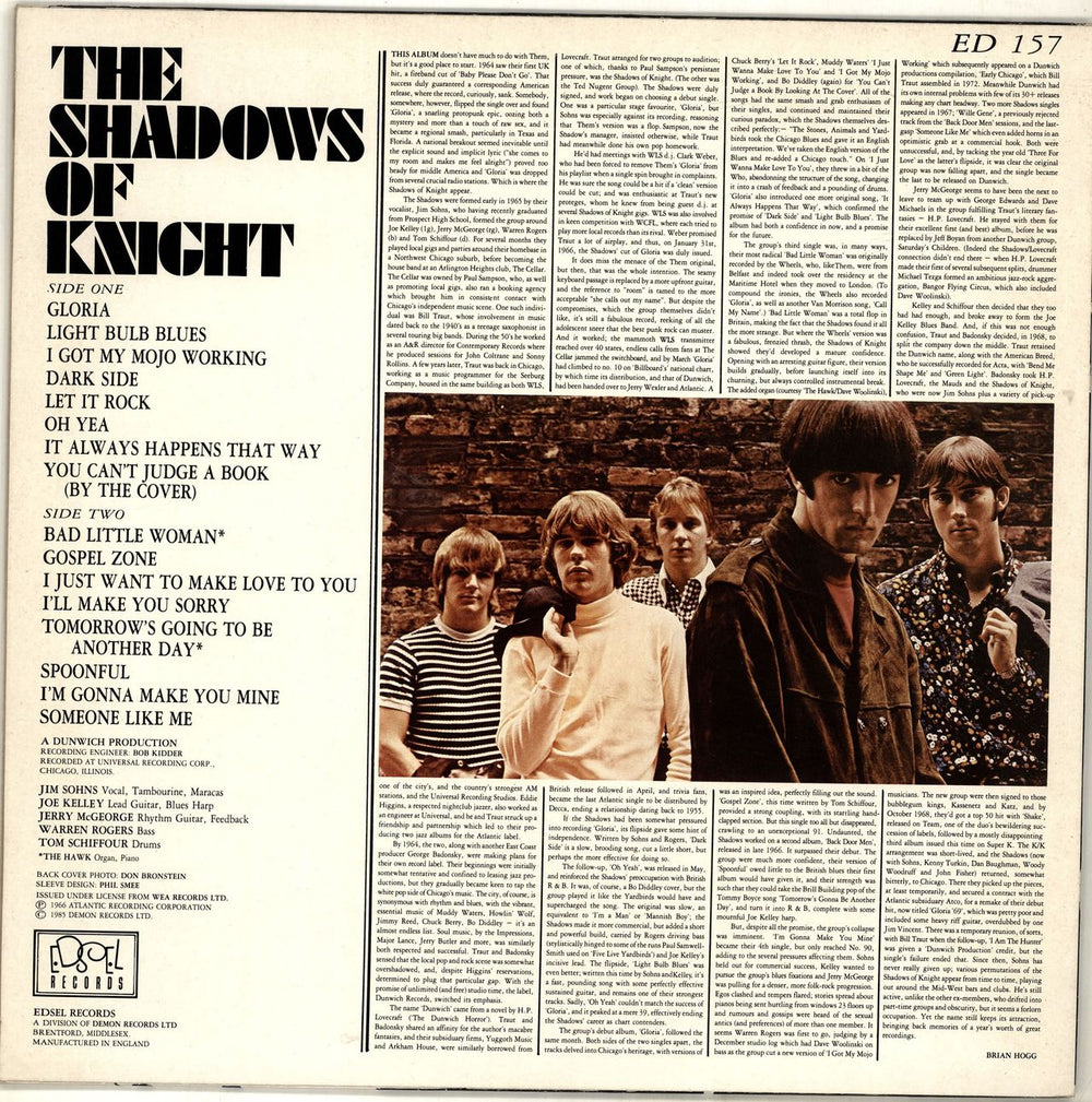 The Shadows Of Knight Gee-El-O-Are-I-Ay UK vinyl LP album (LP record)