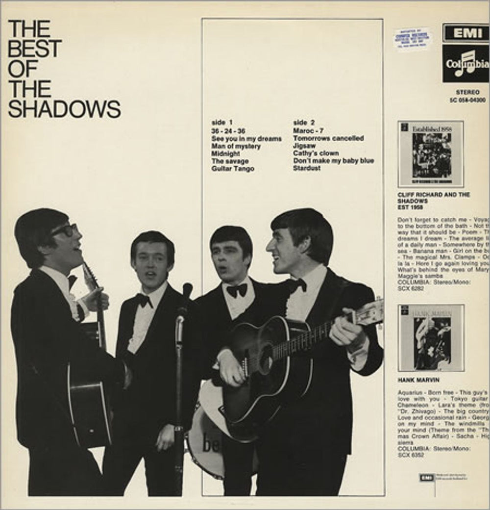 The Shadows The Best Of The Shadows Dutch vinyl LP album (LP record) SHDLPTH240355