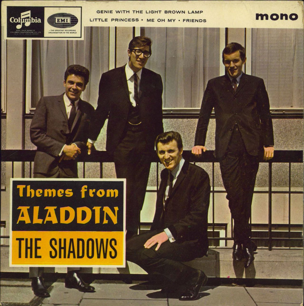 The Shadows Themes From Aladdin - VG+/EX- UK 7" vinyl single (7 inch record / 45) SEG8396