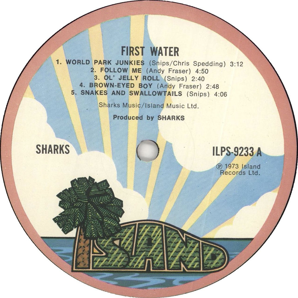 The Sharks First Water UK vinyl LP album (LP record) TS1LPFI725009