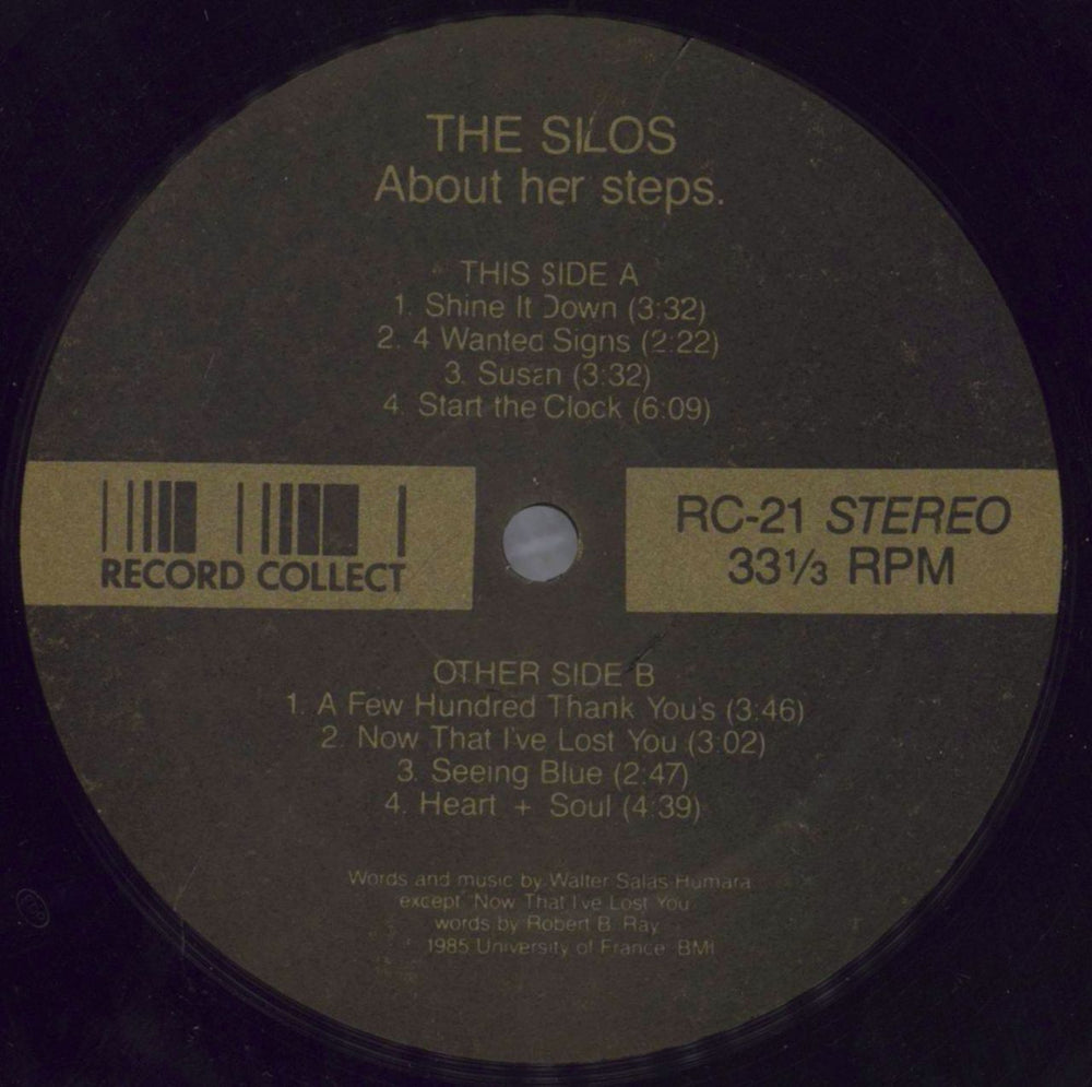 The Silos About Her Steps US vinyl LP album (LP record) 59ELPAB822418