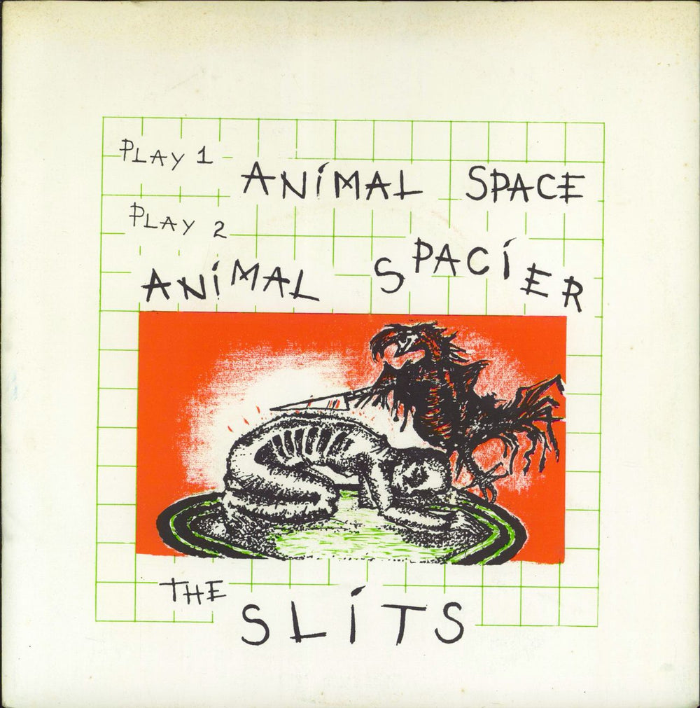 The Slits Animal Space UK 7" vinyl single (7 inch record / 45) HUM4