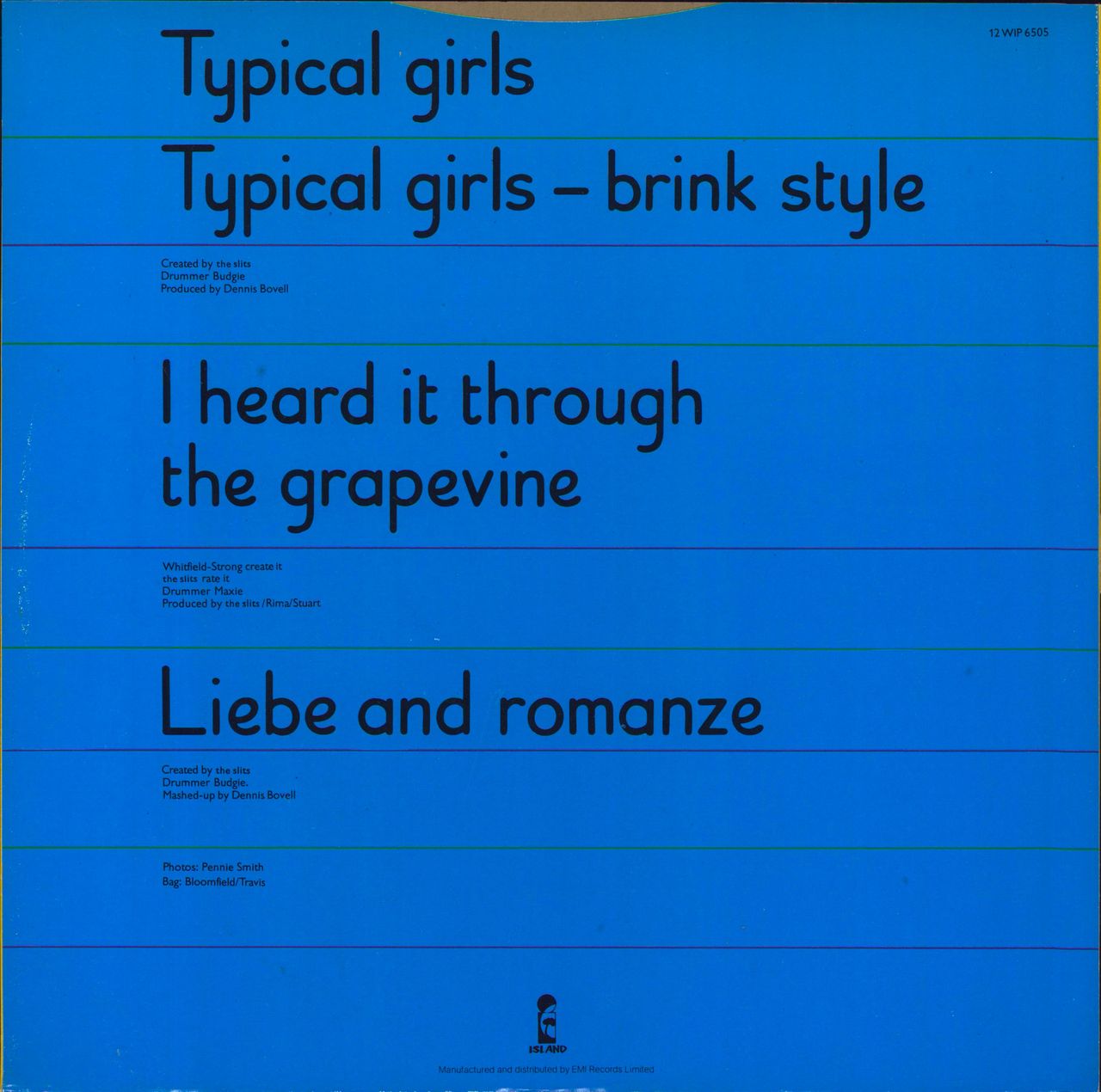 The Slits Typical Girls UK 12