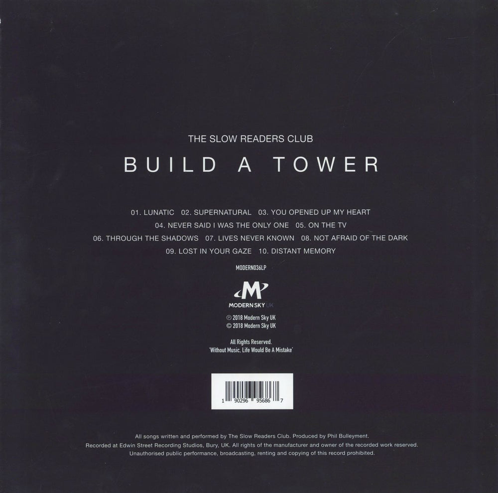 The Slow Readers Club Build A Tower - Marigold & Black Swirl vinyl UK vinyl LP album (LP record) 190296956867