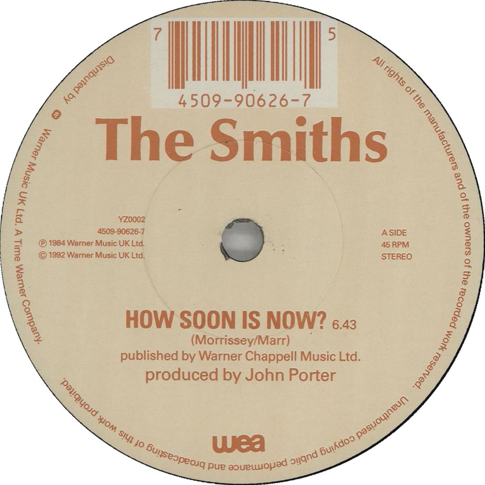 The Smiths How Soon Is Now UK 7" vinyl single (7 inch record / 45) SMI07HO152918