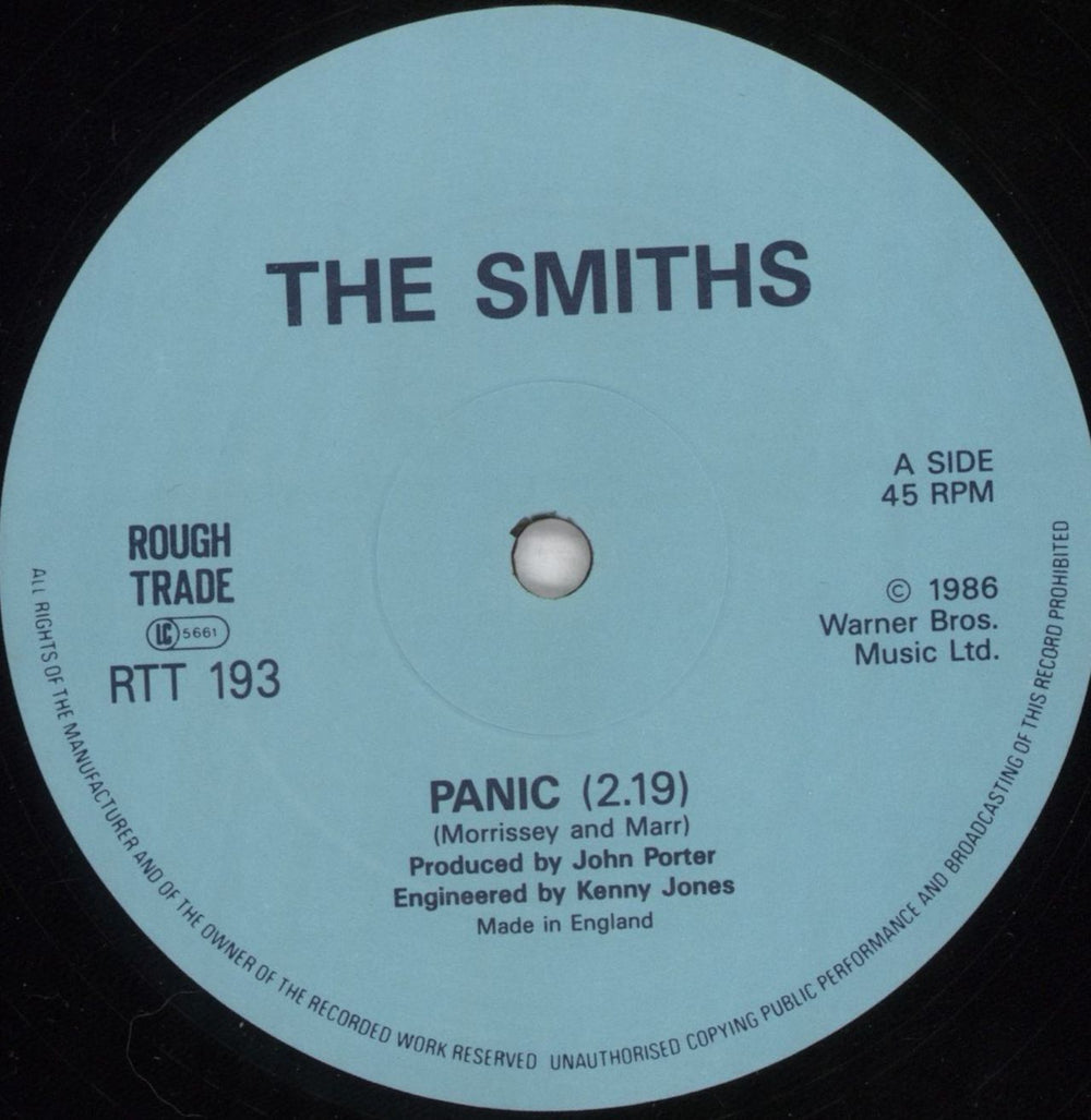 The Smiths Panic + Inner - VG UK 12" vinyl single (12 inch record / Maxi-single) SMI12PA824362