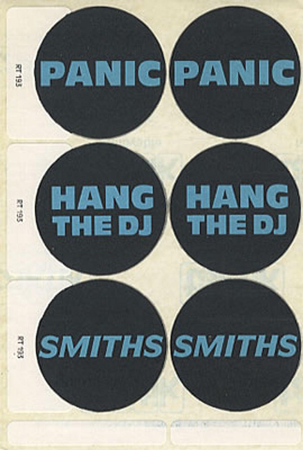 The Smiths Panic + Stickers UK 7" vinyl single (7 inch record / 45) SMI07PA148665