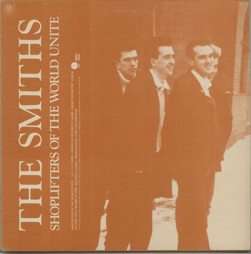 The Smiths Shoplifters Of The World Unite US Promo 12" vinyl single (12 inch record / Maxi-single) PRO-A-2712