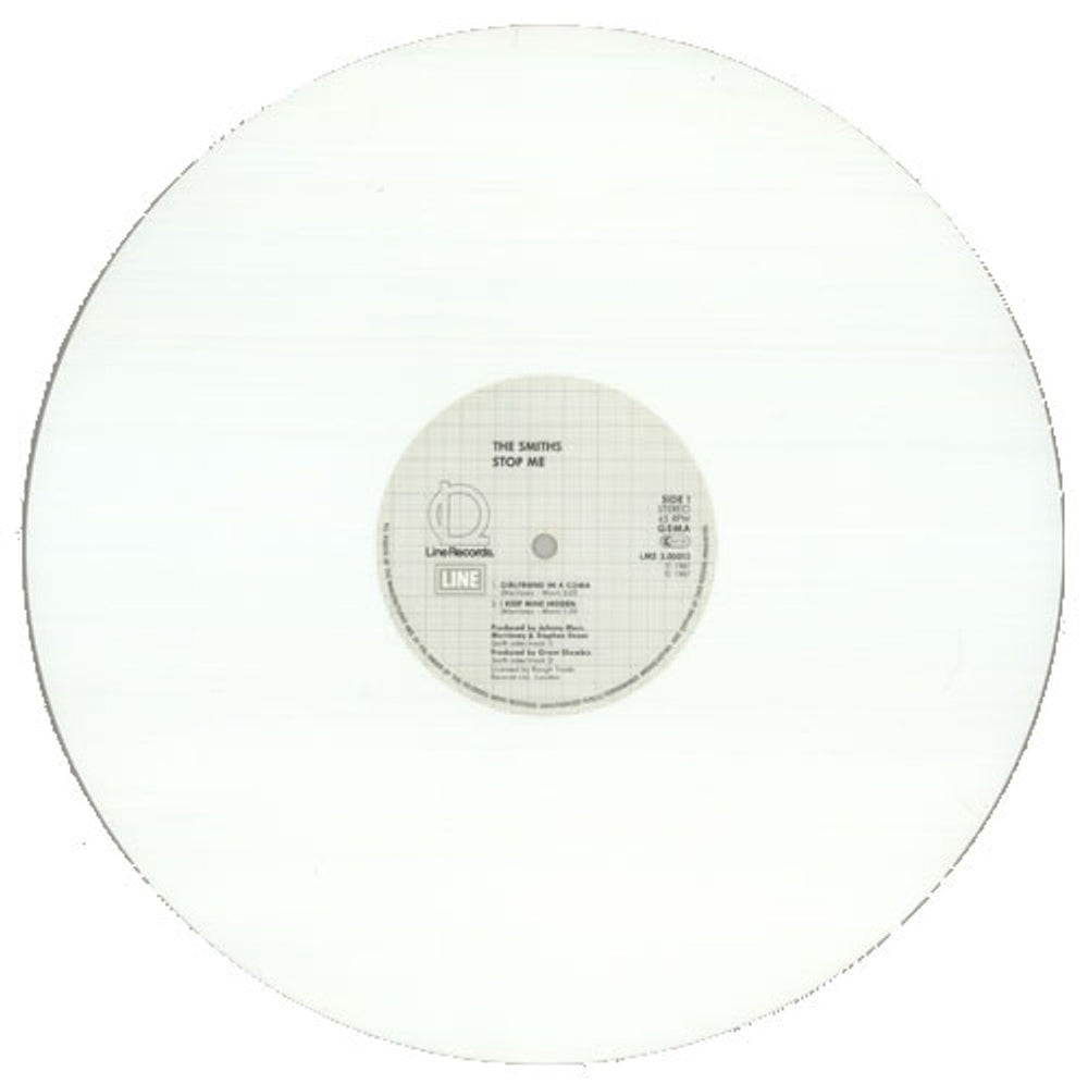 The Smiths Stop Me - White Vinyl German 12" vinyl single (12 inch record / Maxi-single) SMI12ST338195