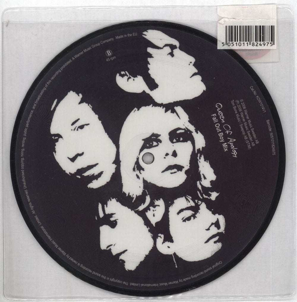 The Sounds Queen Of Apology (Fall Out Boy Remix) UK 7" vinyl picture disc (7 inch picture disc single) ND27PQU707408