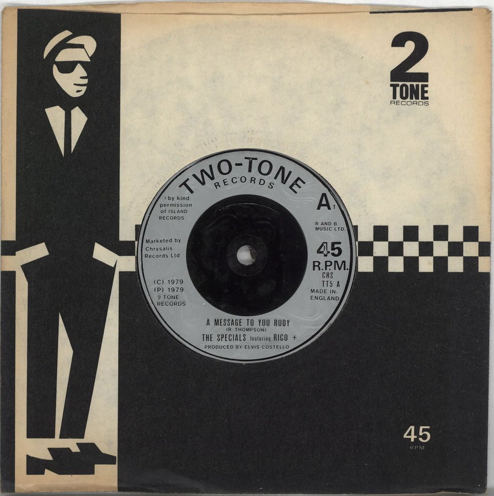 The Specials A Message To You Rudy - Inj UK 7" vinyl single (7 inch record / 45) CHSTT5