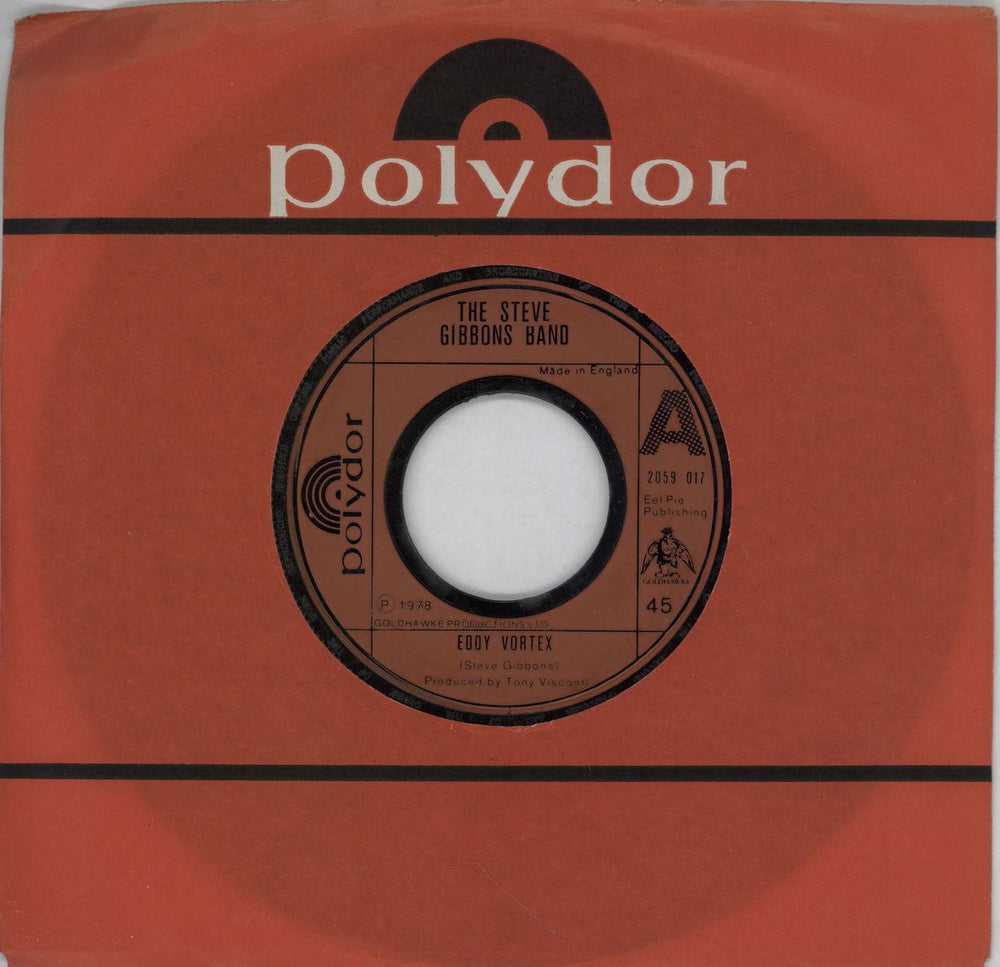 The Steve Gibbons Band Eddy Vortex - Jukebox UK 7" vinyl single (7 inch record / 45) 2059017