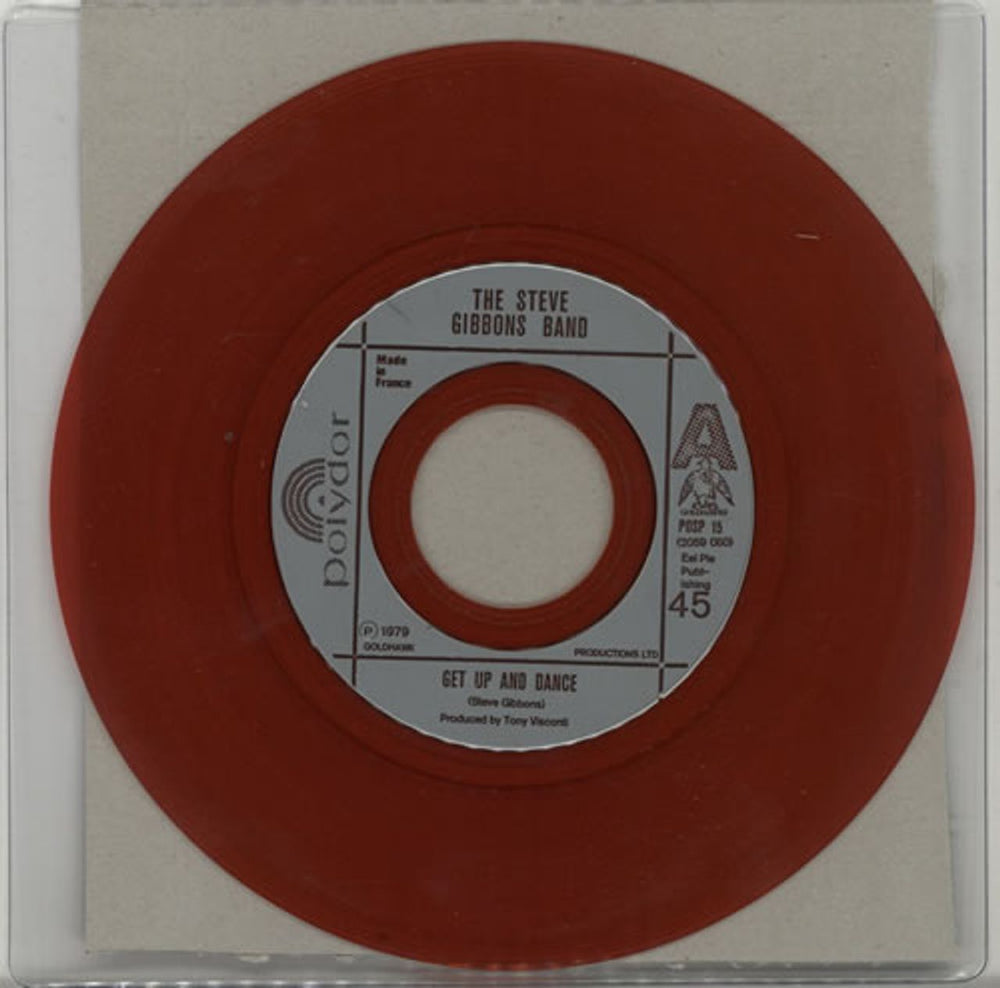 The Steve Gibbons Band Get Up And Dance - Red Vinyl French 7" vinyl single (7 inch record / 45) POSP15