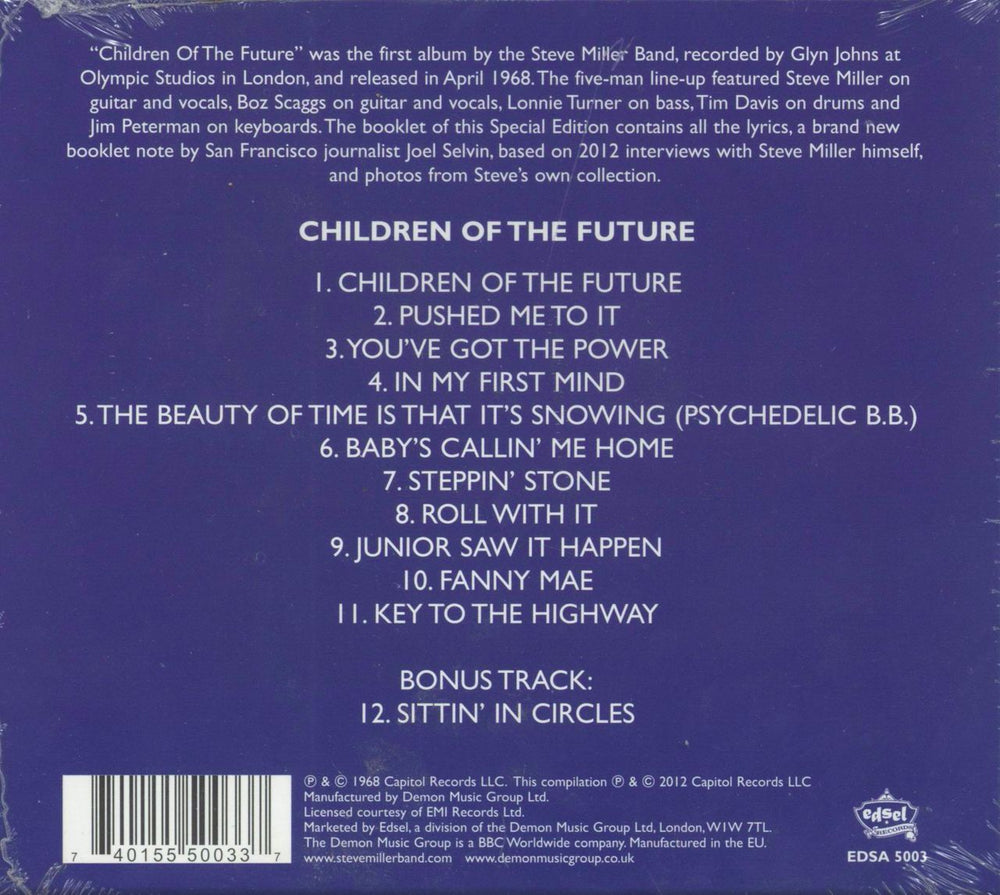 The Steve Miller Band Children Of The Future: Remastered - Sealed UK CD album (CDLP) 740155500337