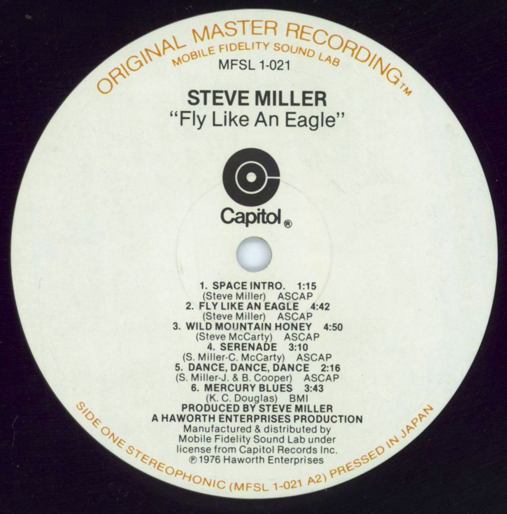 The Steve Miller Band Fly Like An Eagle - Half-Speed Mastered - Demo stamped - EX US vinyl LP album (LP record) SBMLPFL808091