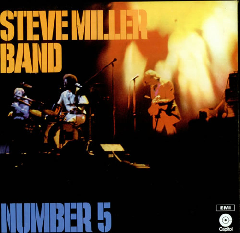 The Steve Miller Band Number 5 - lime green label UK vinyl LP album (LP record) EA-ST436