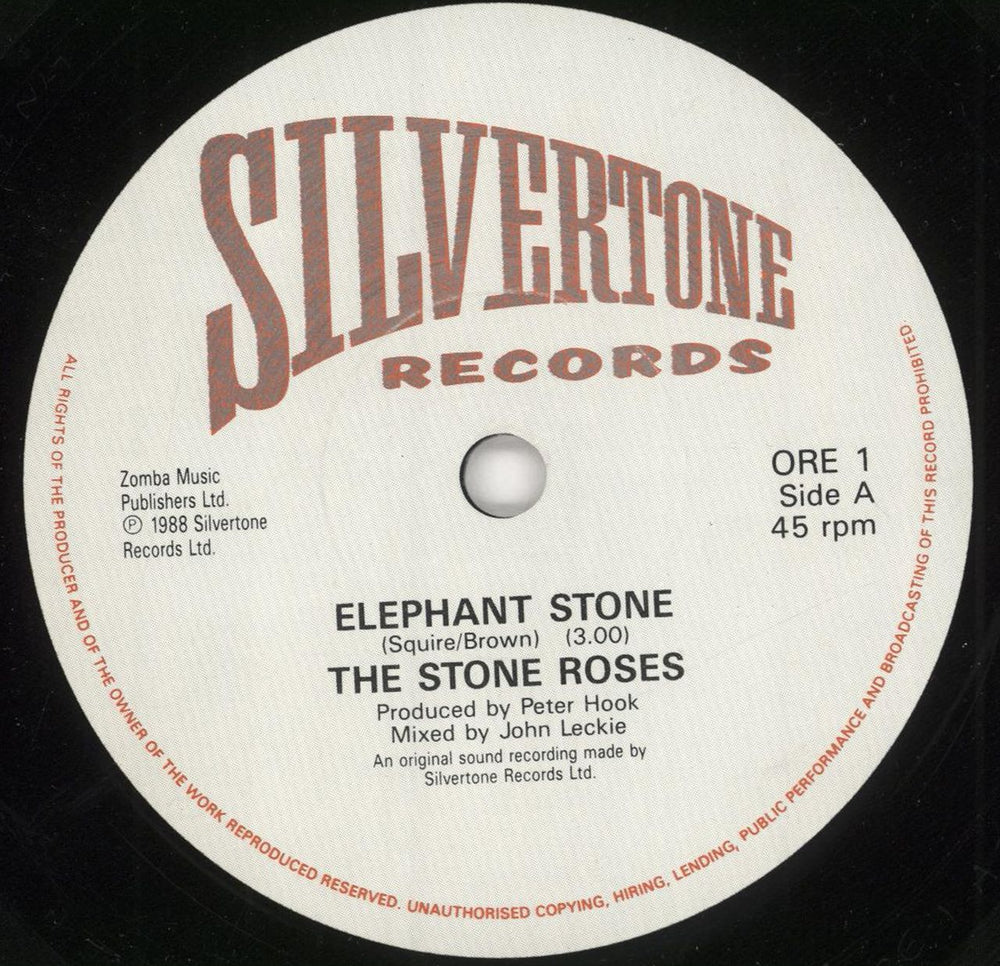 The Stone Roses Elephant Stone - 2nd issue UK 7" vinyl single (7 inch record / 45) STO07EL39024