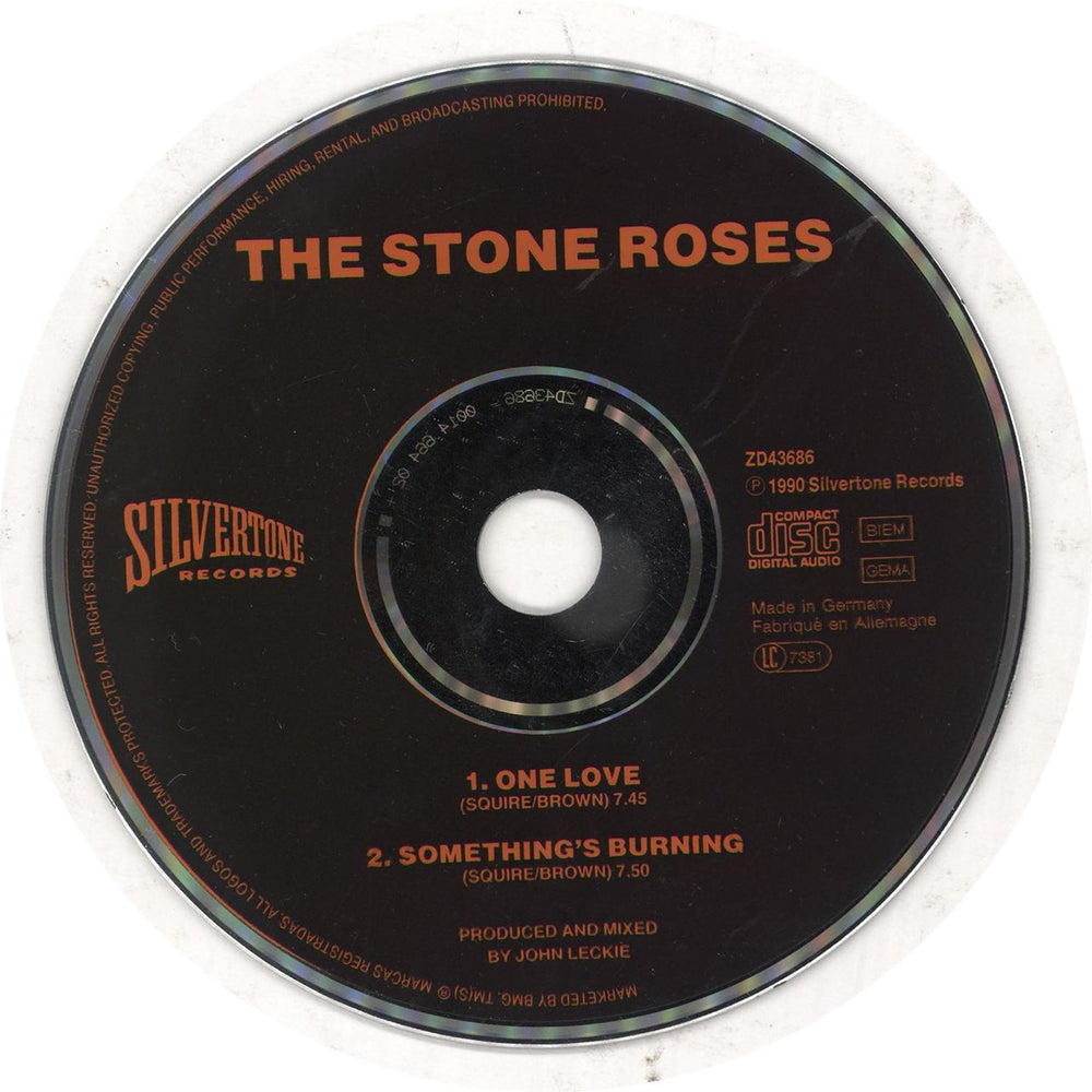 The Stone Roses One Love German CD single (CD5 / 5") STOC5ON258381