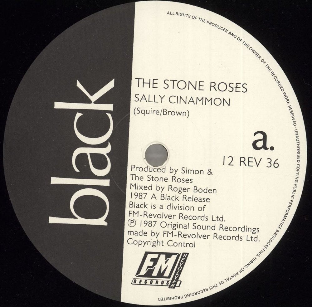 The Stone Roses Sally Cinnamon - 2nd UK 12" vinyl single (12 inch record / Maxi-single) STO12SA156739