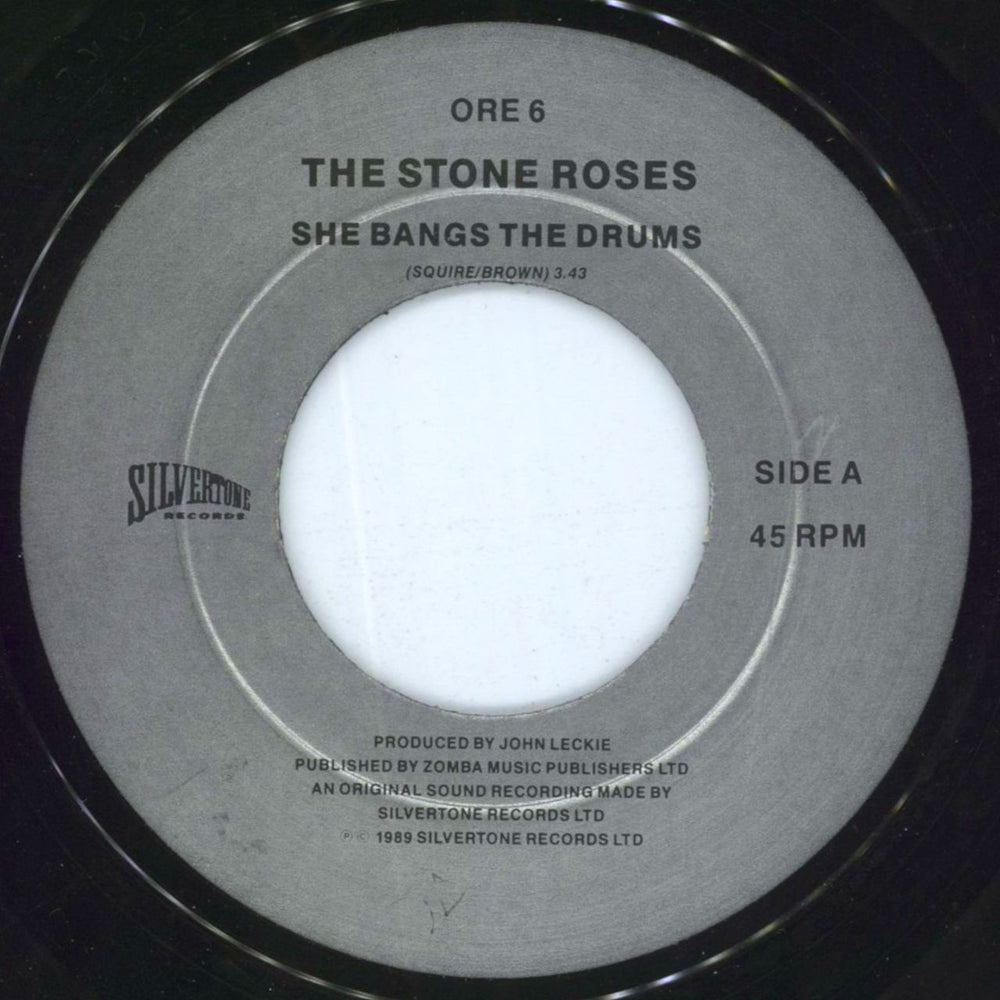 The Stone Roses She Bangs The Drums UK 7" vinyl single (7 inch record / 45) STO07SH807663