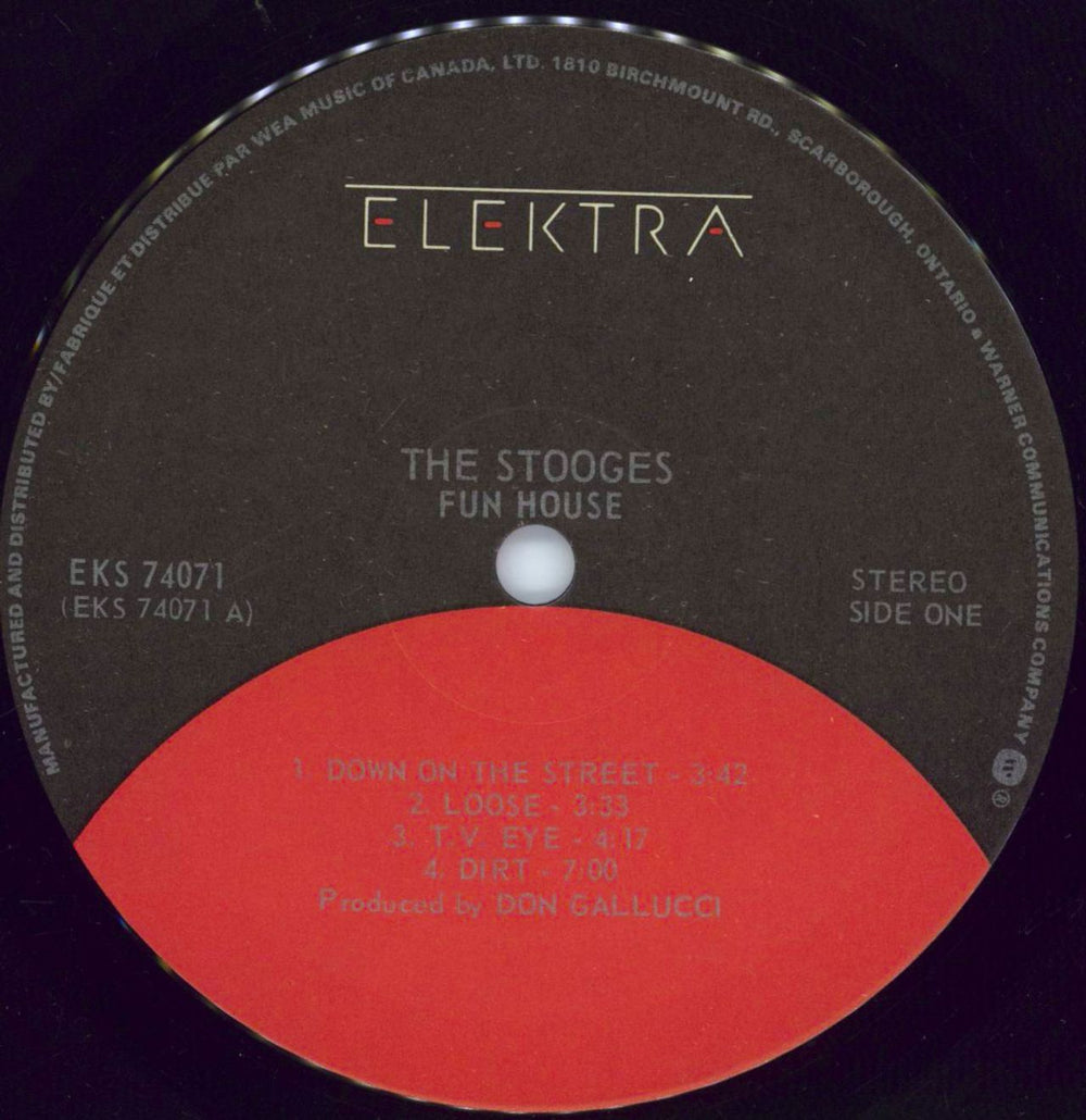 The Stooges Fun House - black & red label Canadian vinyl LP album (LP record) TSGLPFU772321