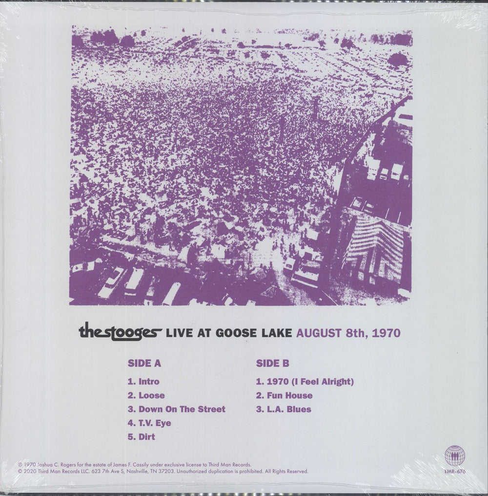 The Stooges Live At Goose Lake: August 8th 1970 - Purple - Sealed US vinyl LP album (LP record) TMR-676