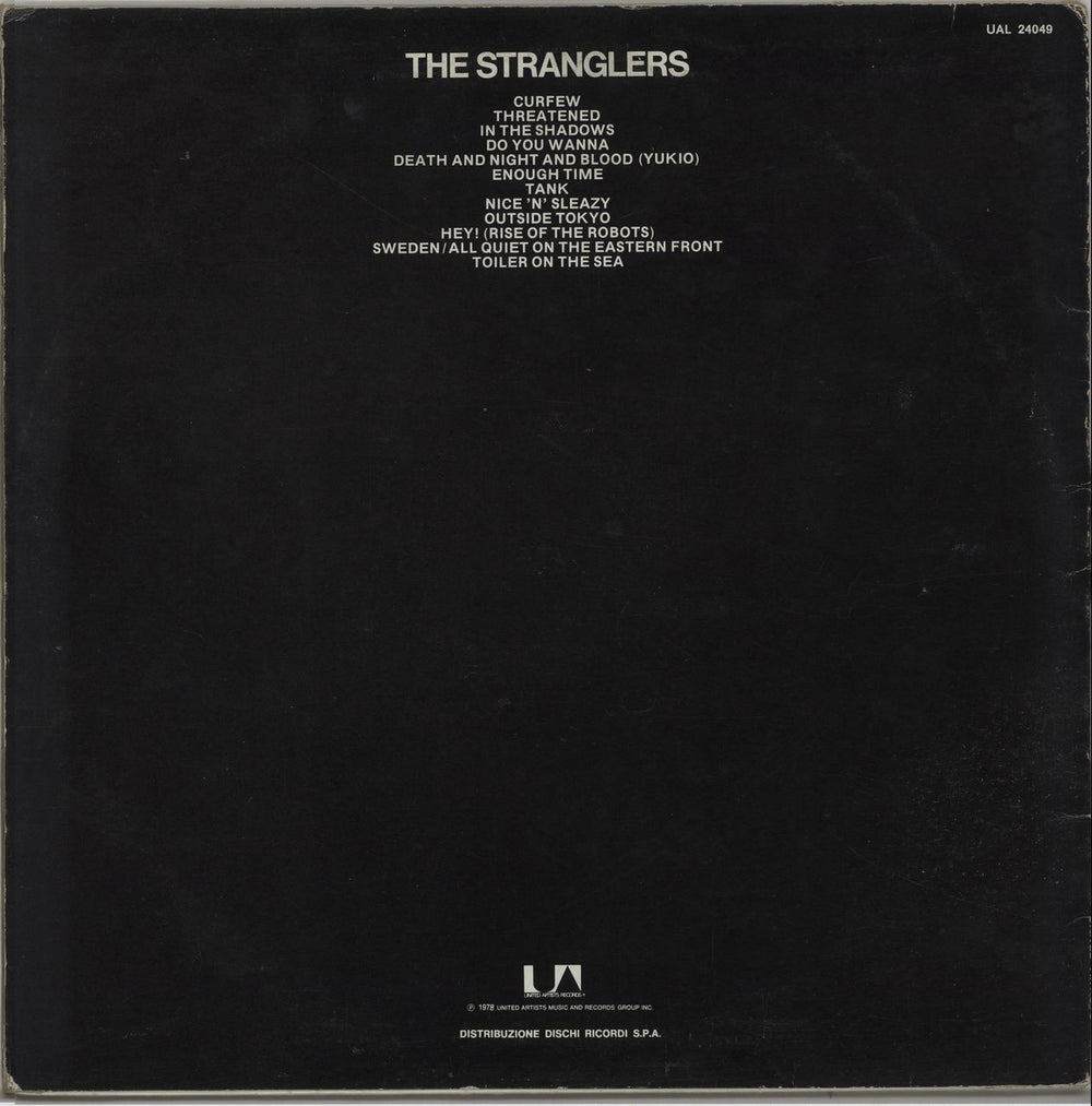 The Stranglers Black And White Italian vinyl LP album (LP record) STRLPBL658520