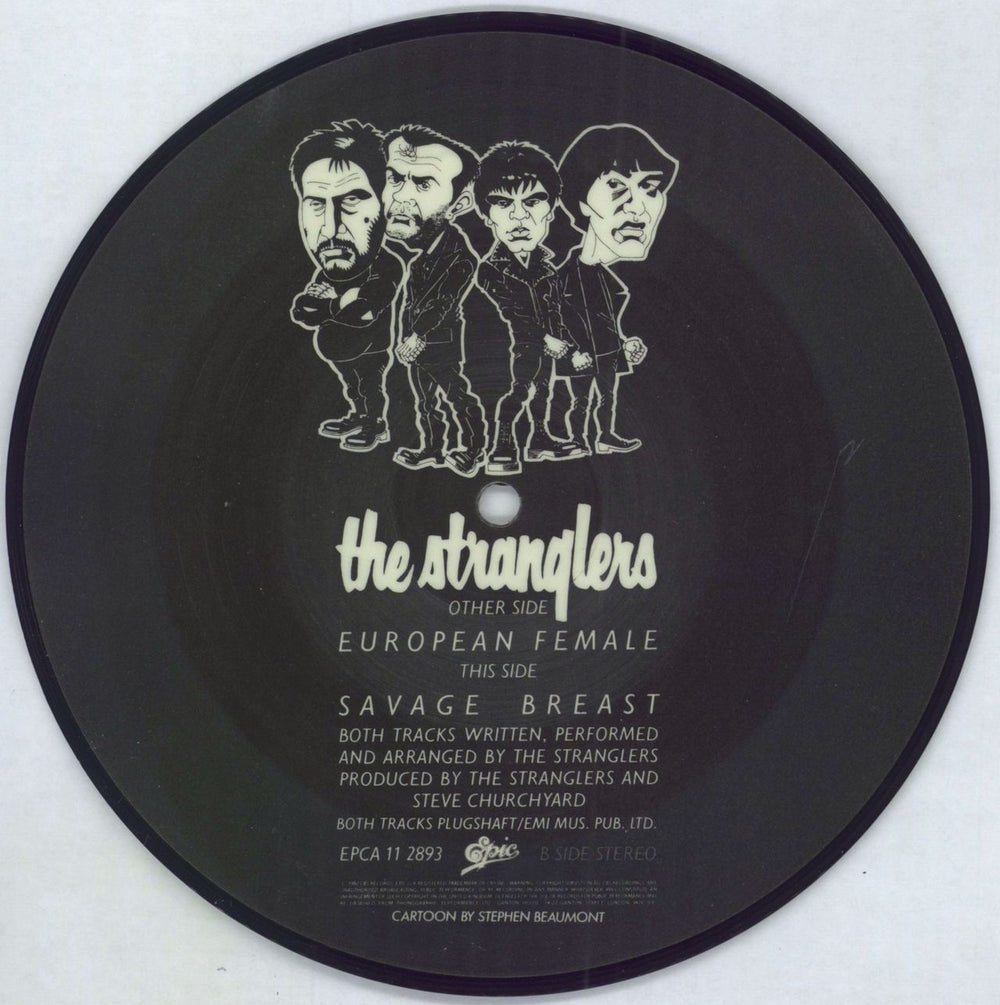 The Stranglers European Female - EX UK 7" vinyl picture disc (7 inch picture disc single) STR7PEU790991