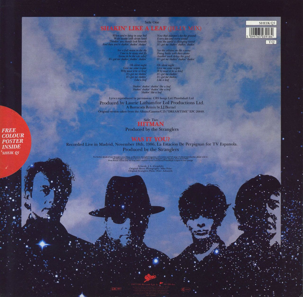 The Stranglers Shakin' Like A Leaf - Sealed + Poster UK 12" vinyl single (12 inch record / Maxi-single) 5099765039184