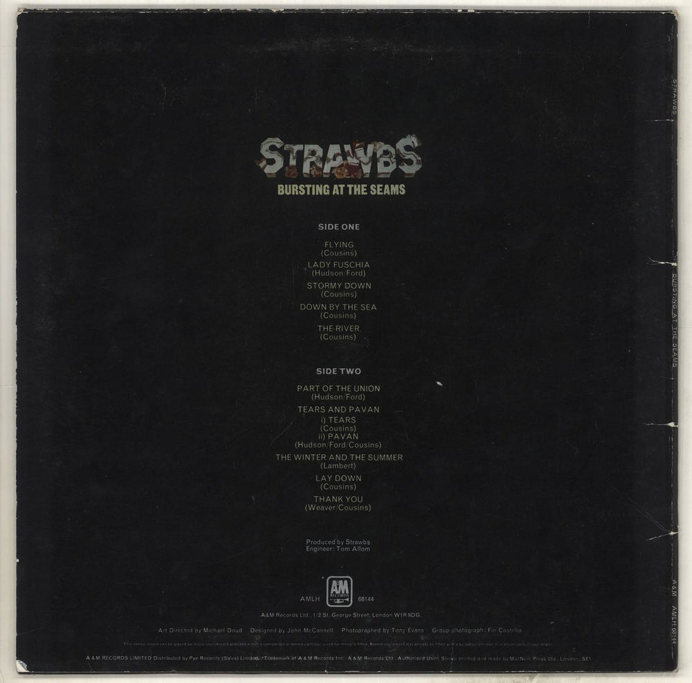 The Strawbs Bursting At The Seams - Red Vinyl UK vinyl LP album (LP record)