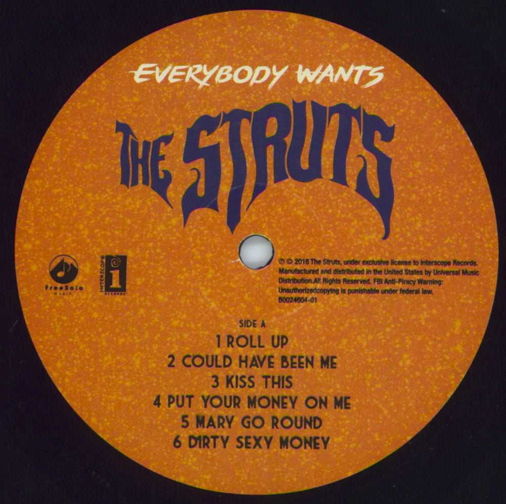 The Struts Everybody Wants US vinyl LP album (LP record) Z0LLPEV816600