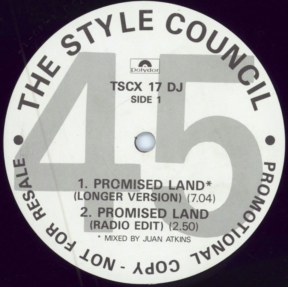 The Style Council Promises Land UK Promo 12" vinyl single (12 inch record / Maxi-single) TSCX17DJ