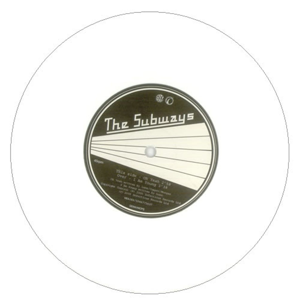 The Subways Oh Yeah - White Vinyl + Numbered Sleeve UK 7" vinyl single (7 inch record / 45) THX07OH320913