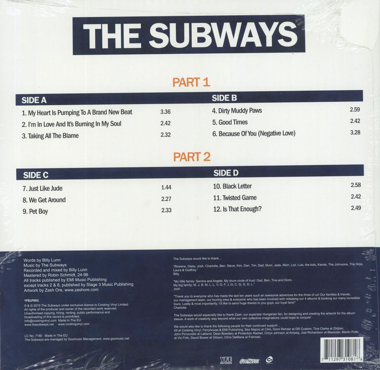 The Subways The Subways Sealed UK 10