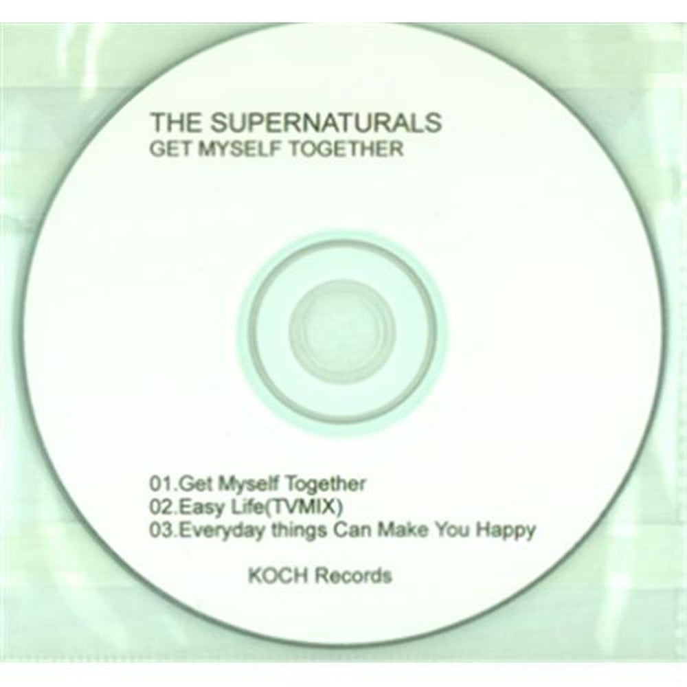 The Supernaturals Get Myself Together UK Promo CD-R acetate CD-R ACETATE