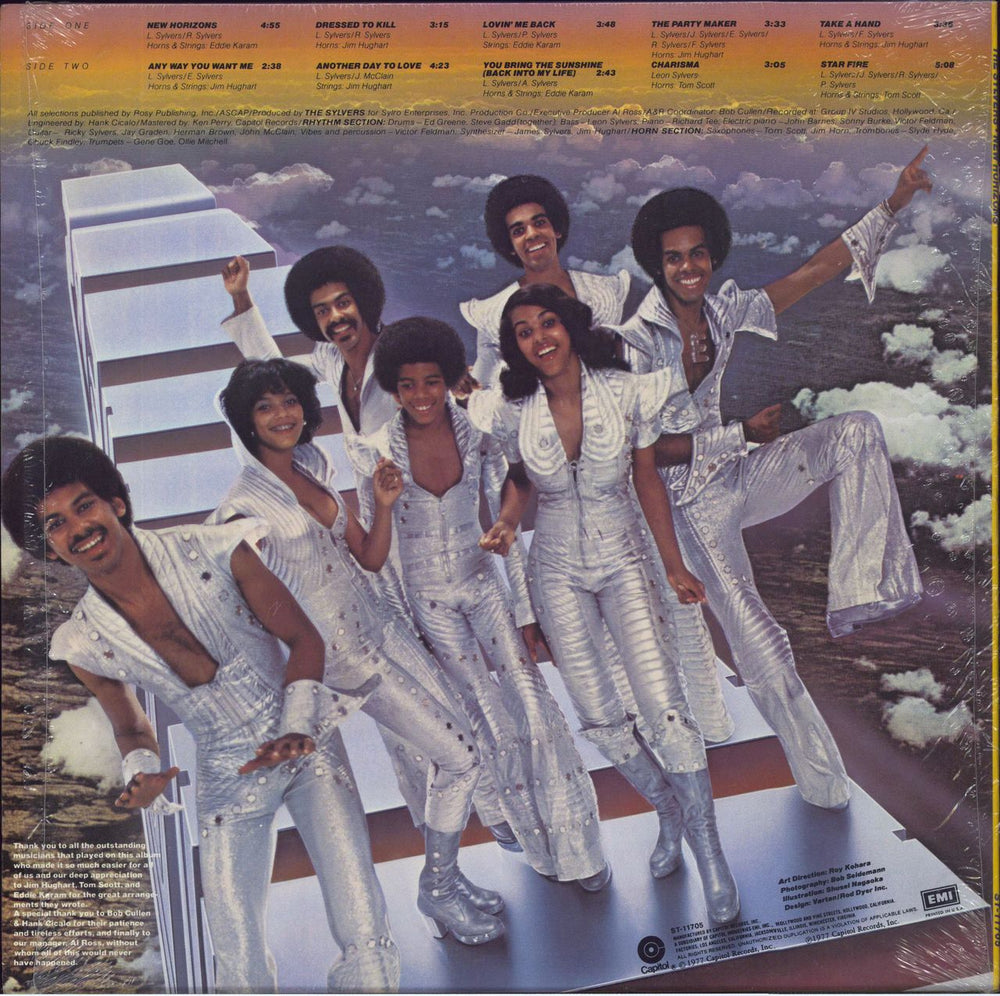 The Sylvers New Horizons - stickered shrink US vinyl LP album (LP record)