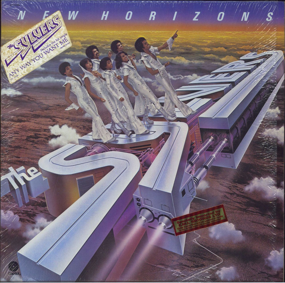 The Sylvers New Horizons - stickered shrink US vinyl LP album (LP record) ST-11705
