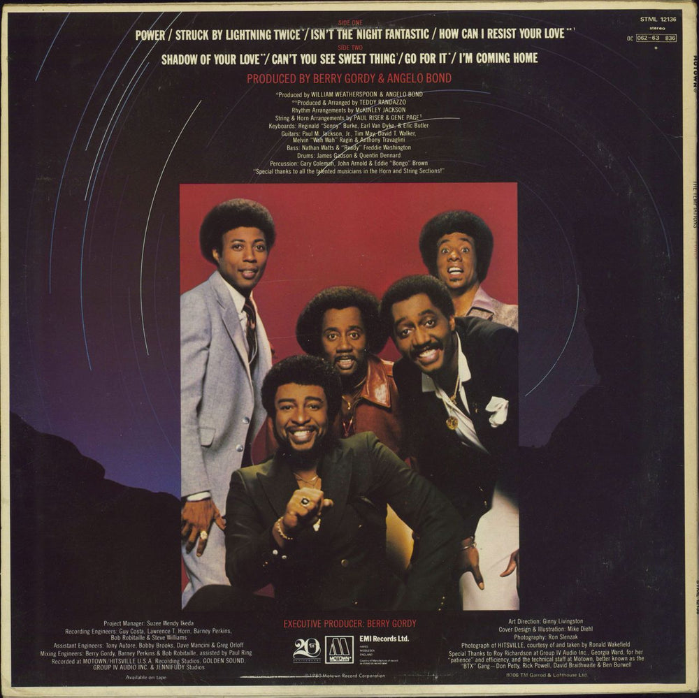 The Temptations Power UK vinyl LP album (LP record)