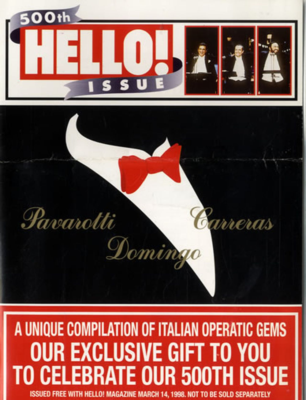 The Three Tenors The Three Tenors - Hello Magazine Special UK Promo CD album (CDLP) CD-C0001