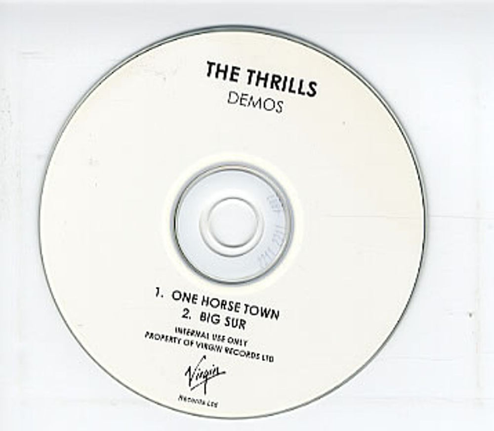 The Thrills Demos UK Promo CD-R acetate CD-R ACETATE