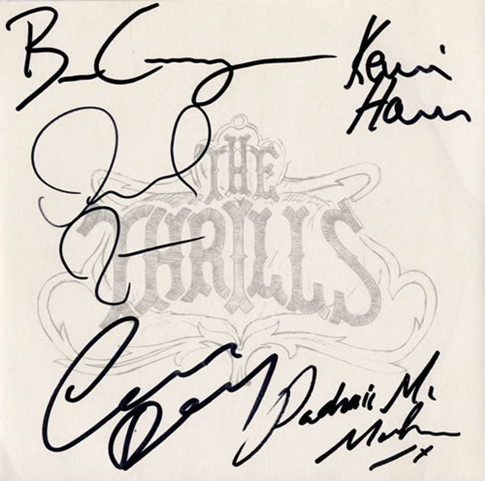 The Thrills Last Night I Dreamt That Somebody Loved Me  - Autographed! UK 7" vinyl single (7 inch record / 45) VSDJ1855