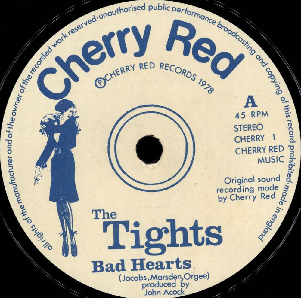 The Tights Bad Hearts UK 7" vinyl single (7 inch record / 45) T1T07BA518999