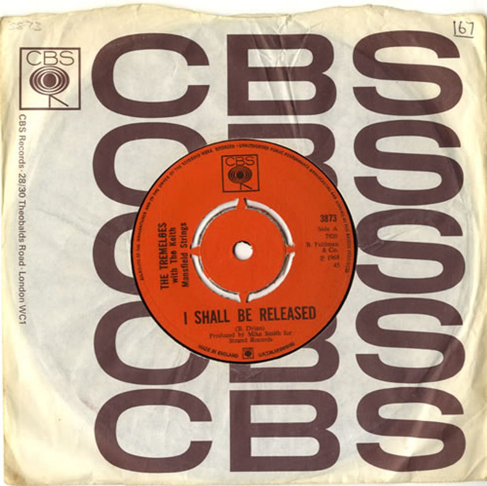 The Tremeloes I Shall Be Released UK 7" vinyl single (7 inch record / 45) 3873