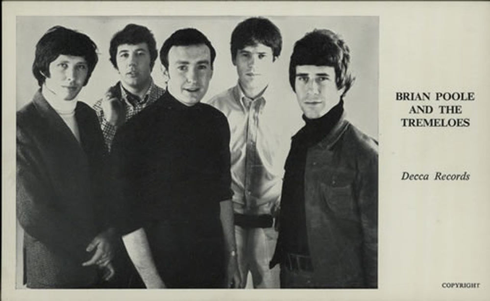 The Tremeloes Official Photocard UK memorabilia PHOTOCARD