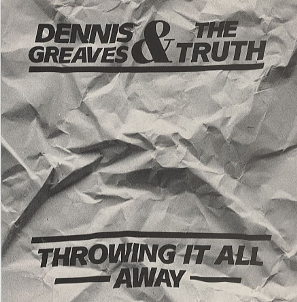 The Truth (80s) Throwing It All Away UK 7" vinyl single (7 inch record / 45) EIRS102