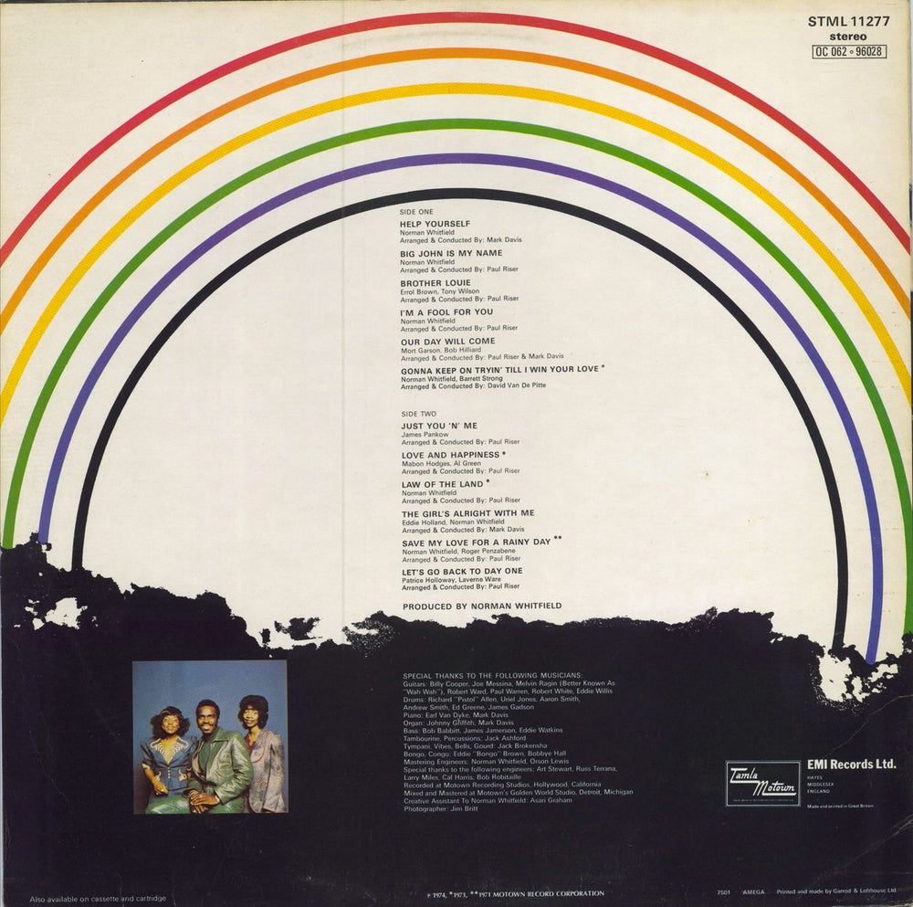 The Undisputed Truth Down To Earth - Factory Sample sticker UK vinyl LP album (LP record)