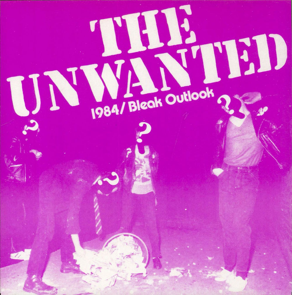 The Unwanted 1984 / Bleak Outlook - White Vinyl UK 7" vinyl single (7 inch record / 45) DAMGOOD183