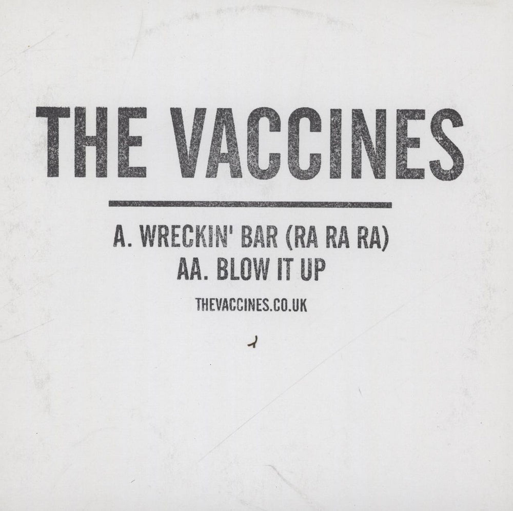 The Vaccines Wreckin' Bar (Ra Ra Ra) / Blow It Up + PR UK Promo CD-R acetate CD-R