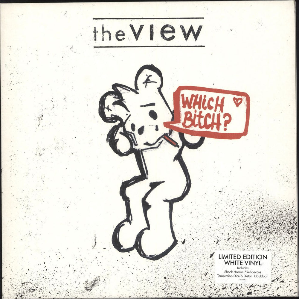 The View Which Bitch? - White Vinyl UK vinyl LP album (LP record) OLIVE058X