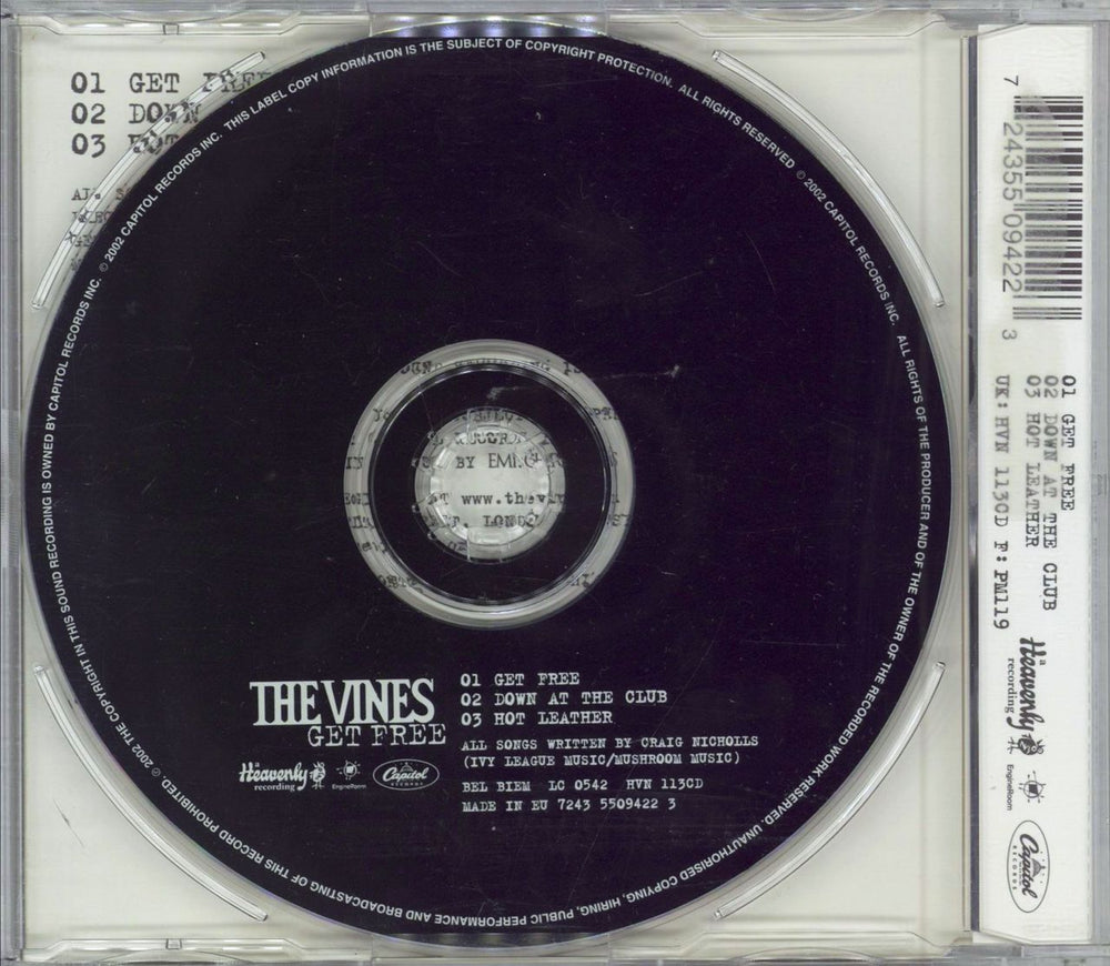 The Vines Get Free UK CD single (CD5 / 5") VNEC5GE216489